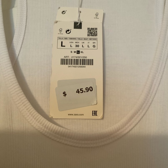 Zara white Ribbed Tback Tank Maxi Dress NWT - Picture 6 of 10
